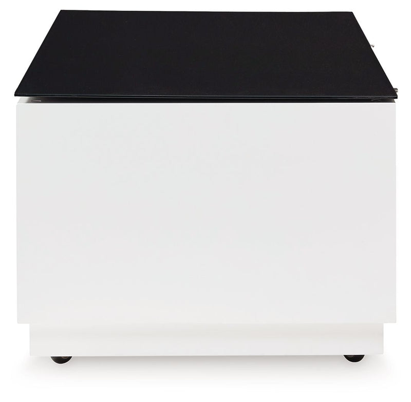 Gardoni - Rectangular Cocktail Table - White / Black - R&R Furniture Gallery (Fountain Valley, CA)