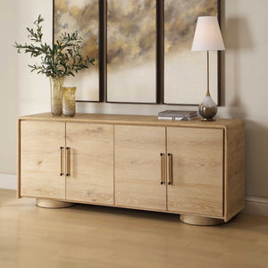 Evanston - 4 Door Natural Oak Cabinet - Woodtone