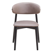 Lanae - Side Chair (Set of 2) - Coffee Polish Microfiber & Black - R&R Furniture Gallery (Fountain Valley, CA)