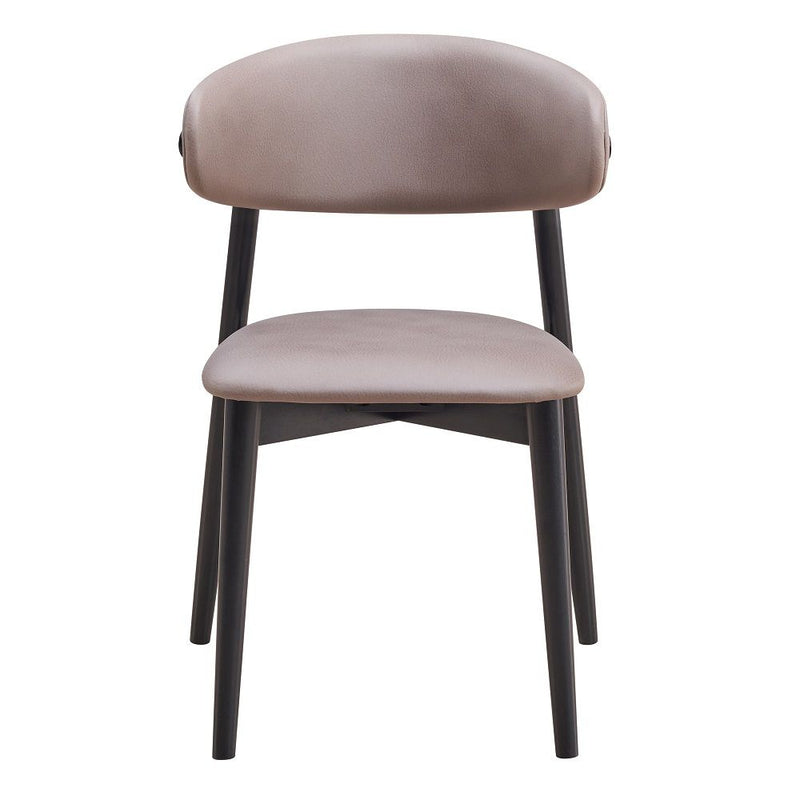 Lanae - Side Chair (Set of 2) - Coffee Polish Microfiber & Black - R&R Furniture Gallery (Fountain Valley, CA)