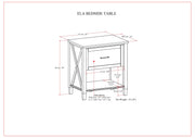 Ela - Bedside Table - Smoky Brown - R&R Furniture Gallery (Fountain Valley, CA)