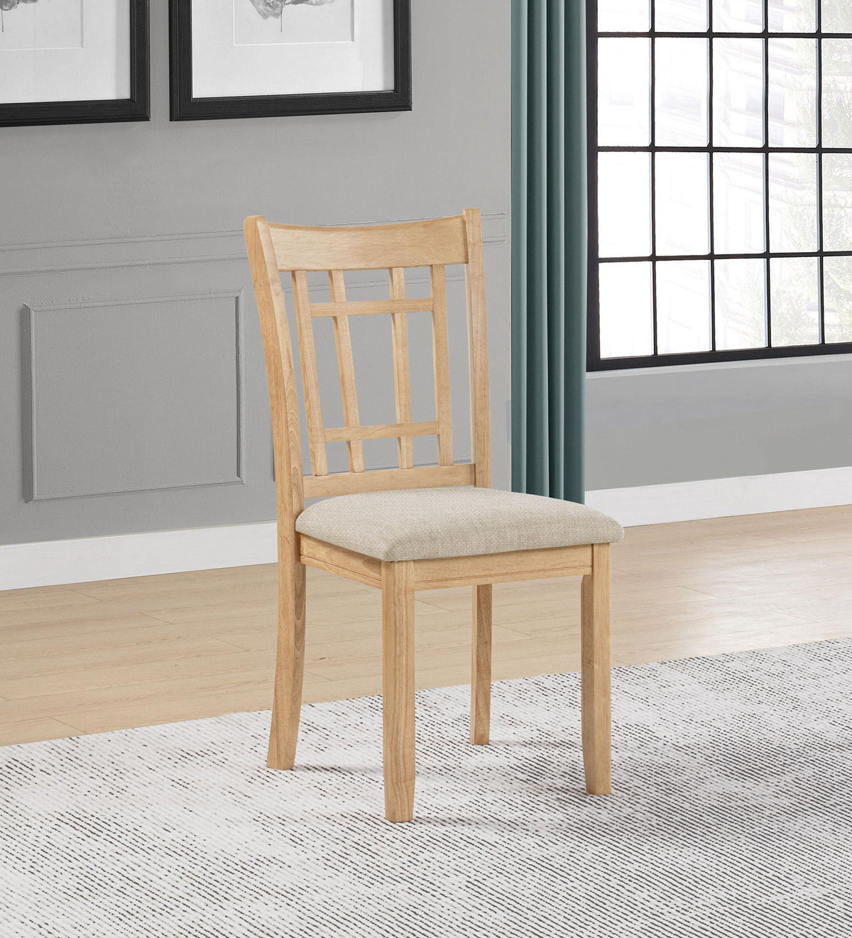 Lavon Wood Dining Side Chair Grey and Light Oak (Set of 2)
