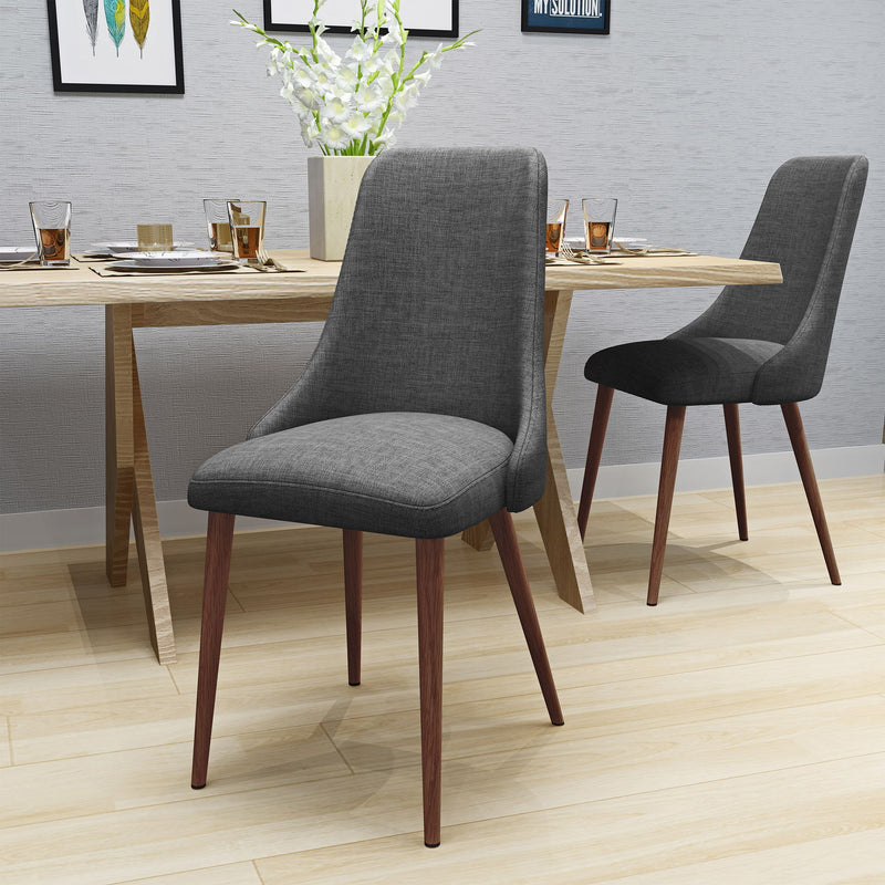 Mid Century Modern Fabric Armless Dining Chair - R&R Furniture Gallery (Fountain Valley, CA)
