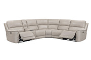 Parker Living Easton power reclining sectional with adjustable headrests, plush fabric, and modern design in a living room setting.