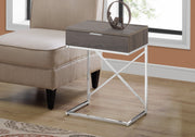 Accent Side Table, Storage Drawer, Contemporary - Taupe - R&R Furniture Gallery (Fountain Valley, CA)
