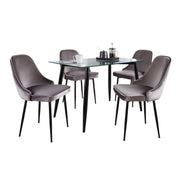 Contemporary 5-piece dining set by Lumi Source with a modern table and matching chairs, ideal for stylish dining rooms.