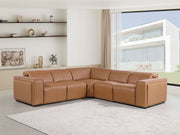 1224 - 5-Piece L-Shaped Sectional Sofa In With 3 Power Recliners & Power Headrests - R&R Furniture Gallery (Fountain Valley, CA)