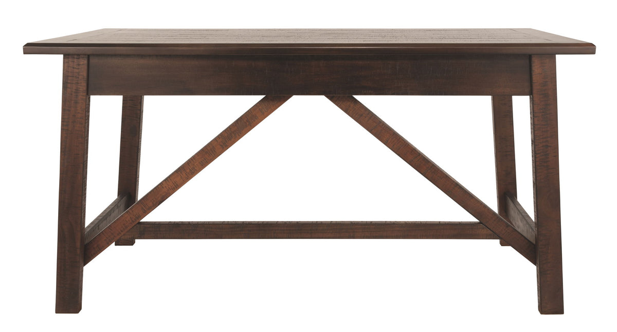 Baldridge - Home Office Large Leg Desk - Rustic Brown - R&R Furniture Gallery (Fountain Valley, CA)