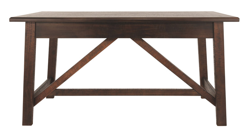 Baldridge - Home Office Large Leg Desk - Rustic Brown - R&R Furniture Gallery (Fountain Valley, CA)