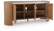 Fitzroy - Accent Cabinet - Brown / White - R&R Furniture Gallery (Fountain Valley, CA)