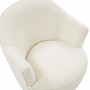 Skyla - Boucle Swivel Chair - Beige - R&R Furniture Gallery (Fountain Valley, CA)