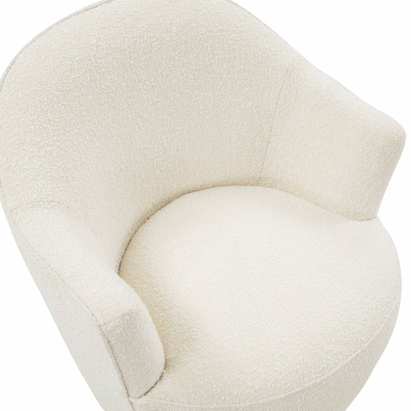 Skyla - Boucle Swivel Chair - Beige - R&R Furniture Gallery (Fountain Valley, CA)