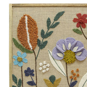 TOV Furniture Muro "Sprout" embroidered wall art, colorful wall decor with vibrant floral embroidery on fabric background.