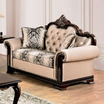 Yucatan - Loveseat, Dark Cherry/Beige