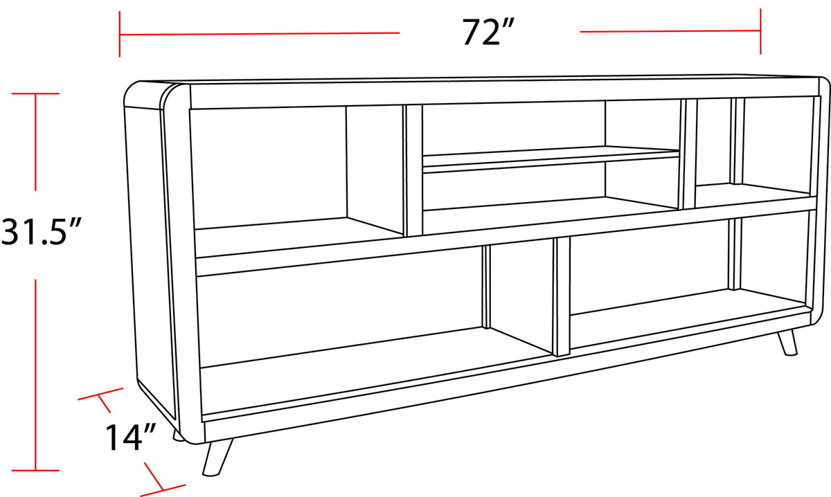 Escape - Open Multi-Purpose Console - Glazed Natural Oak