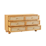 Grappa - Wood & Rattan Wavy Dresser - Natural - R&R Furniture Gallery (Fountain Valley, CA)