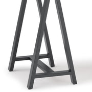 Handcrafted solid wood sawhorse desk from Simpli-Home, featuring sturdy construction and a natural wood finish for writing and workspace.