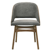 Delmon - Side Chair (Set of 2) - Gray / Dark Walnut - R&R Furniture Gallery (Fountain Valley, CA)