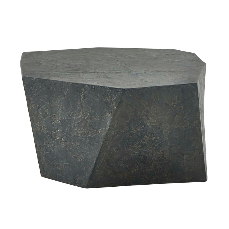 Uttermost Parra outdoor coffee table with a sleek, modern design featuring a metal frame and glass top.