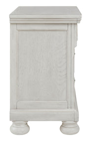 Robbinsdale - Two Drawer Night Stand - Antique White - R&R Furniture Gallery (Fountain Valley, CA)
