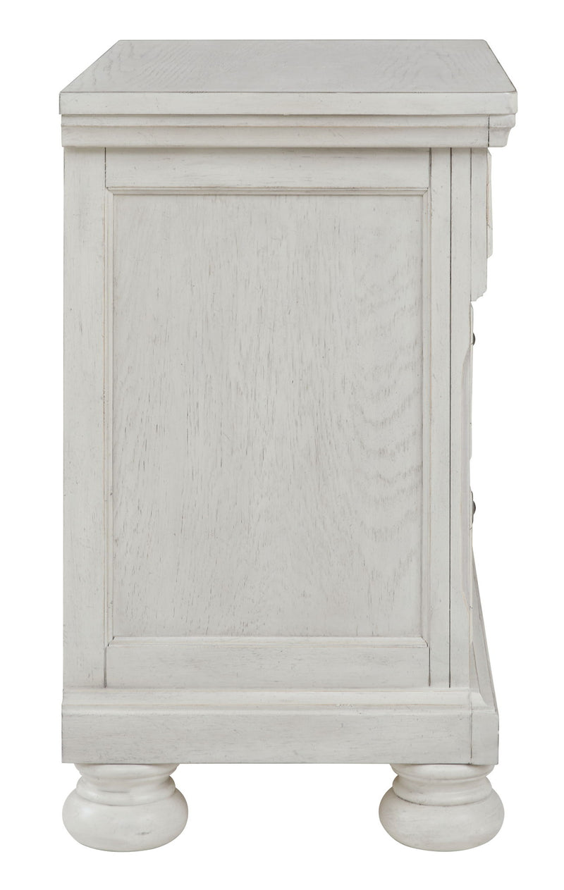 Robbinsdale - Two Drawer Night Stand - Antique White - R&R Furniture Gallery (Fountain Valley, CA)