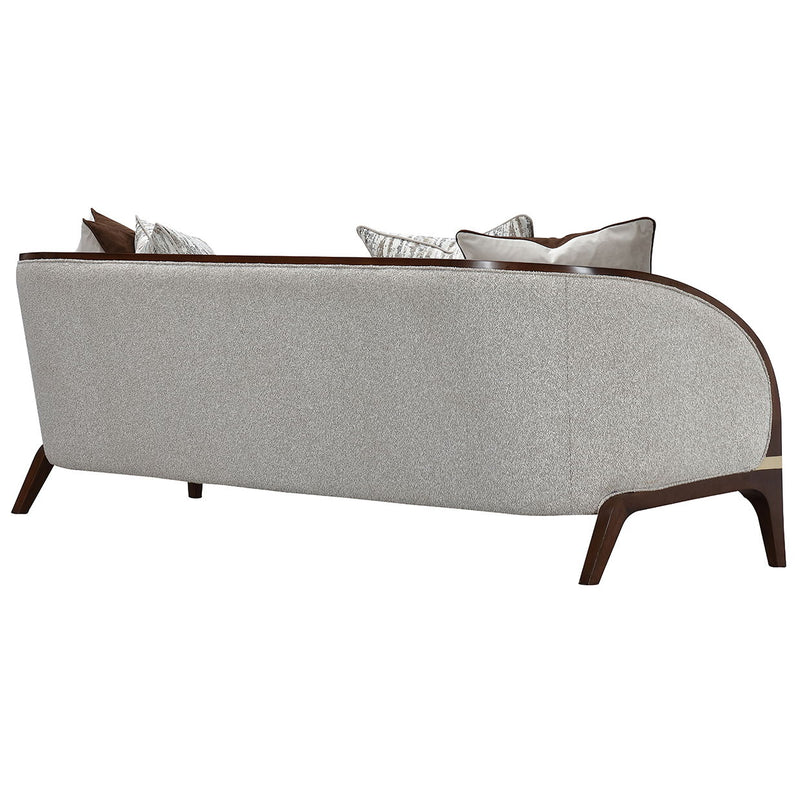 Houston - Sofa - Pebble / Walnut - R&R Furniture Gallery (Fountain Valley, CA)