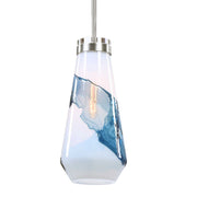 Uttermost Windswept 1 Light Mini Pendant in blue and white with a modern, artistic design for stylish pendant lighting.