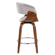 Lumi Source Vintage Mod mid-century modern fixed height counter stools with swivel, round footrest, set of 2, in stylish design