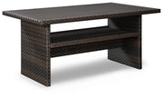 Easy Isle - RECT Multi-Use Table - Dark Brown / Beige - R&R Furniture Gallery (Fountain Valley, CA)