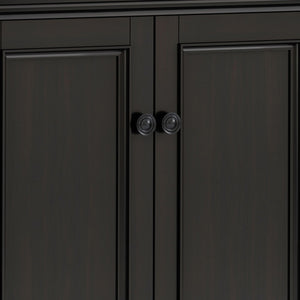Amherst - Wide 4 Door Storage Cabinet - Hickory Brown