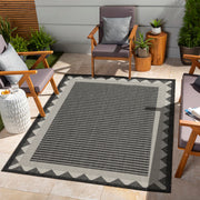 Sunshine - 5'3" X 7'3" Polypropylene Indoor & Outdoor Area Rug - Anthracite - R&R Furniture Gallery (Fountain Valley, CA)