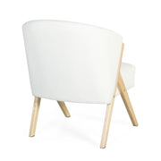 Modern Accent Chair With Polyester Upholstery And Minimalist Lounge Chair For Living Room, Bedroom, Or Office - White - R&R Furniture Gallery (Fountain Valley, CA)