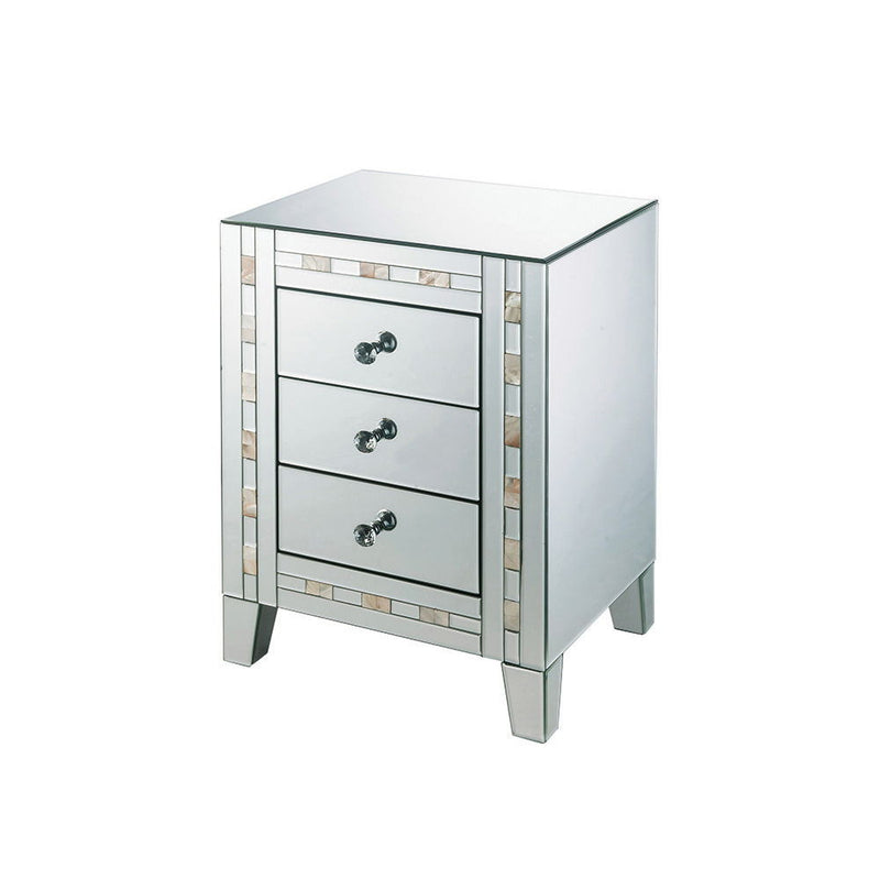 Nasa - Accent Table - Mirrored & Mother Pearl - R&R Furniture Gallery (Fountain Valley, CA)