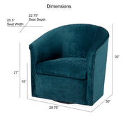 Eden - Swivel Chair With Upholstery And Hardwood Frame - R&R Furniture Gallery (Fountain Valley, CA)