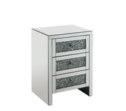 Noralie - 26" Accent Table With Faux Diamonds - Mirrored - R&R Furniture Gallery (Fountain Valley, CA)