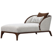 Houston - Chaise - Pebble / Walnut - R&R Furniture Gallery (Fountain Valley, CA)