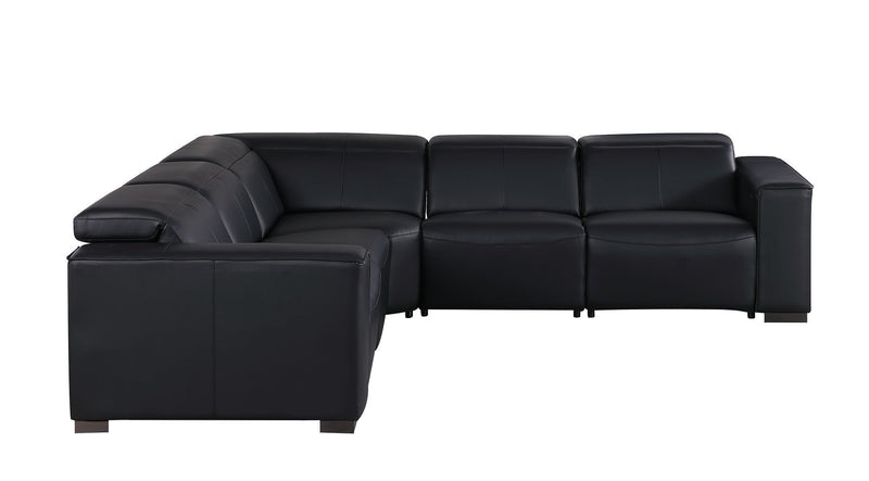 1208 - Leather Reclining Set (Sofa & Loveseat With 4 Power Recliners)