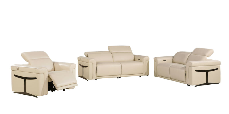 1126 - Top Grain Power Reclining Italian Leather Living Room Set - R&R Furniture Gallery (Fountain Valley, CA)