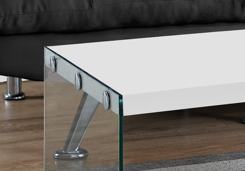 Coffee Table Rectangular For Living Room Clear Tempered Glass - R&R Furniture Gallery (Fountain Valley, CA)