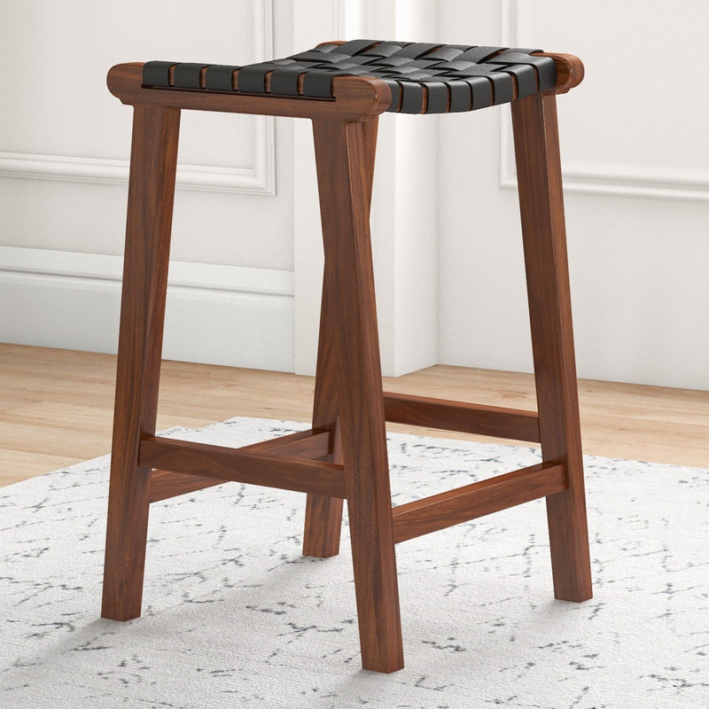 James - Mid-Century Modern Genuine Counter Stool - R&R Furniture Gallery (Fountain Valley, CA)