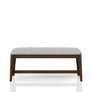 Backless Upholstered Dining Bench Mid Century Seating - Beige - R&R Furniture Gallery (Fountain Valley, CA)