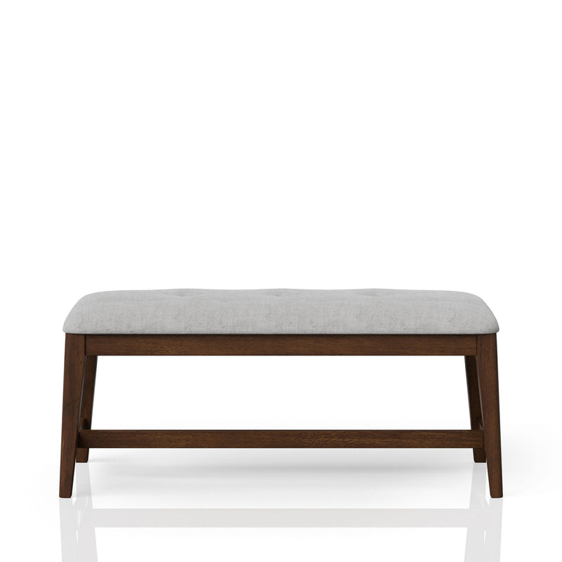 Backless Upholstered Dining Bench Mid Century Seating - Beige - R&R Furniture Gallery (Fountain Valley, CA)