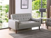 Contemporary two-seater futon loveseat by Glory Furniture with plush fabric and sleek modern design.