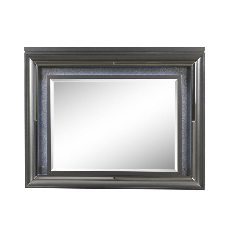 Sawyer - Mirror With LED - Metallic Gray - R&R Furniture Gallery (Fountain Valley, CA)