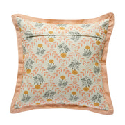 Dolce 20-inch blush pink cotton throw pillow cover by TOV Furniture, soft natural cotton fabric with a smooth finish.