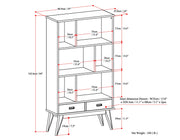 Draper - Mid Century Wide Bookcase And Storage Unit - R&R Furniture Gallery (Fountain Valley, CA)