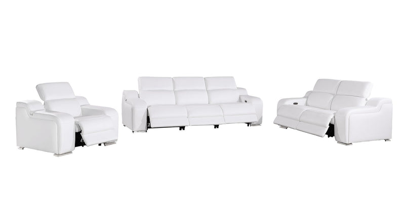 1116 - 6-Piece Modular Power Reclining Sofa, Loveseat & Chair Set In With 6 Power Recliners & Power Headrests