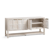 Classic Home Costa 4-door buffet cabinet with sleek wood finish and ample storage space.