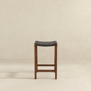 James - Mid-Century Modern Genuine Counter Stool - R&R Furniture Gallery (Fountain Valley, CA)