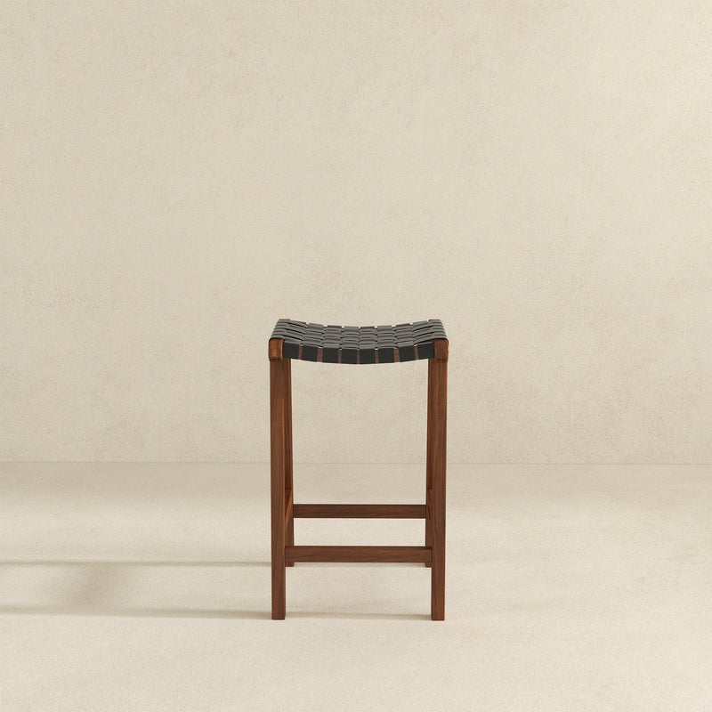 James - Mid-Century Modern Genuine Counter Stool - R&R Furniture Gallery (Fountain Valley, CA)